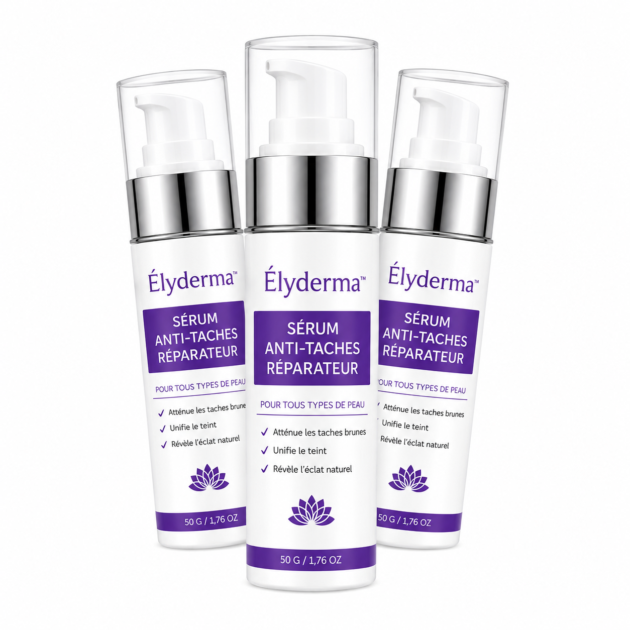 Élyderma™ Sérum Anti-Taches Réparateur | Effacez vos taches brunes en 72 heures et révélez une peau éclatante !