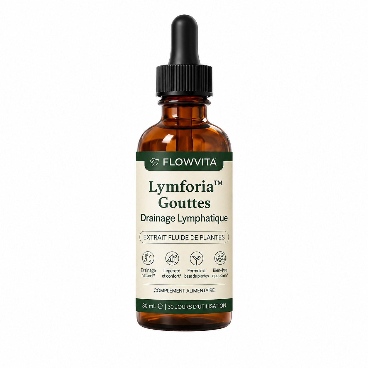 Lymforia™ Gouttes Drainage Lymphatique | Éliminez gonflements et rétention d’eau en 16 jours !