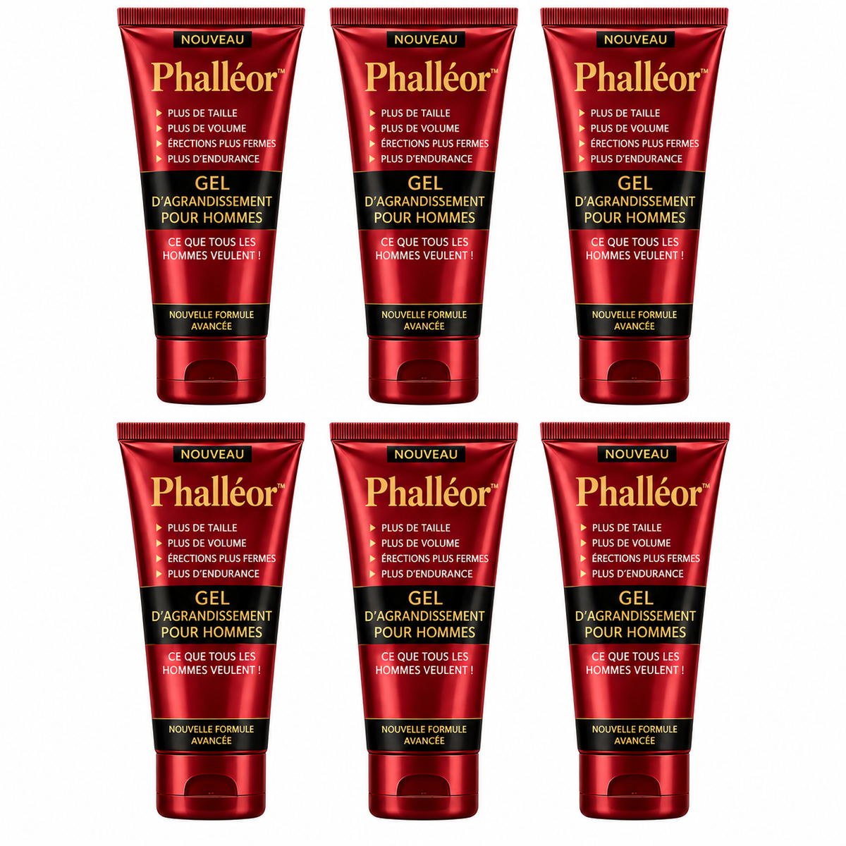 Phalléor™ Crème d’agrandissement pénien | Augmentez votre taille jusqu’à 4,5 cm en seulement 7 jours !