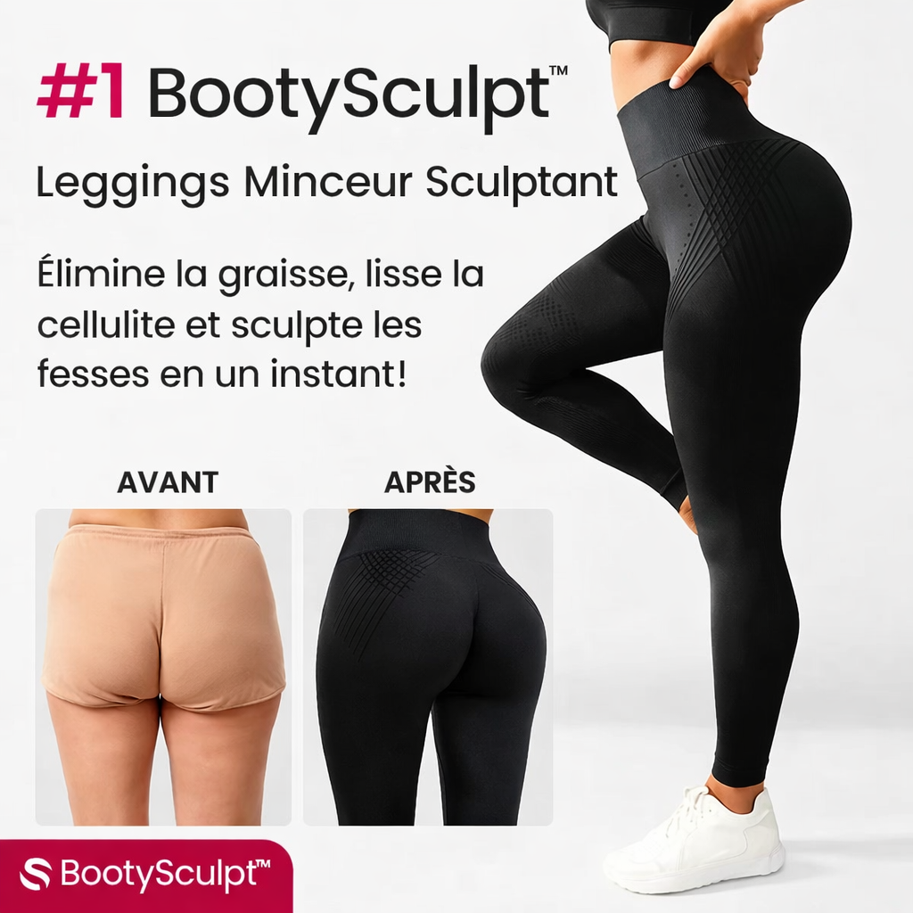 BootySculpt™ Leggings Minceur Sculptant | Lissez la cellulite et sculptez vos fesses instantanément !