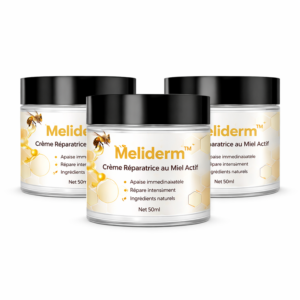 Meliderm™ Crème Réparatrice au Miel Actif | Réparez la peau abîmée et stoppez les irritations en quelques minutes !