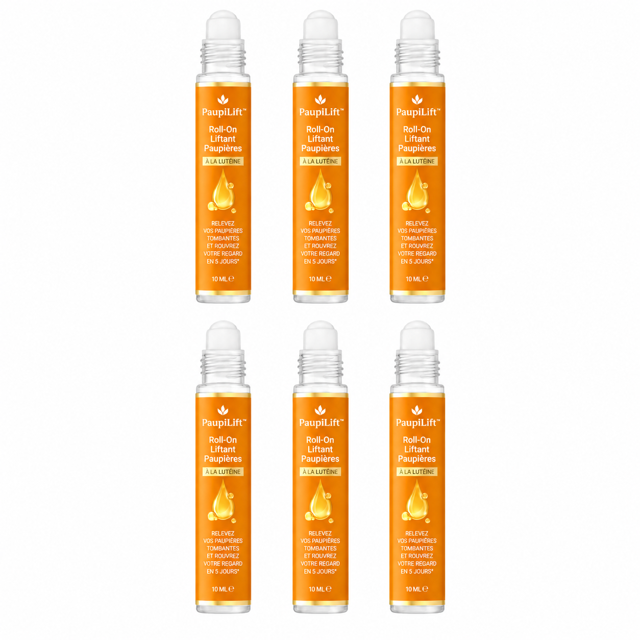 PaupiLift™ Roll-On Liftant Paupières à la Lutéine | Relevez vos paupières tombantes et rouvrez votre regard en 5 jours, sans chirurgie !