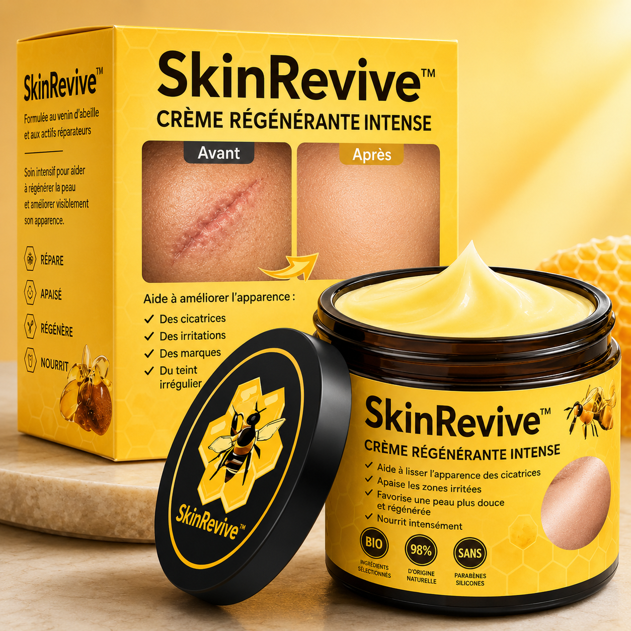 SkinRevive™ Crème Régénérante Intense | Répare et raffermit votre peau en 10 minutes !