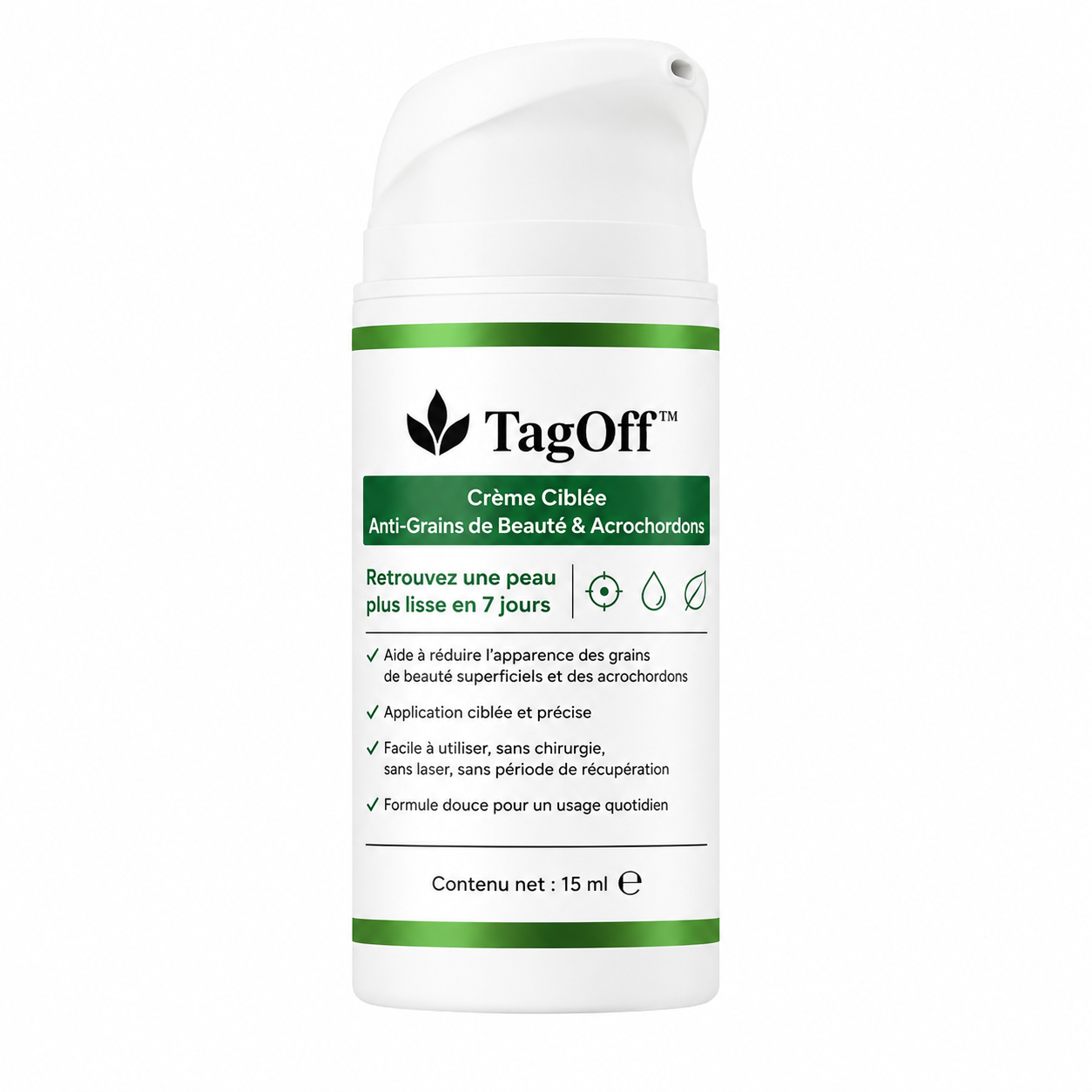 TagOff™ Crème Ciblée Anti-Grains de Beauté & Acrochordons | Retrouvez une peau lisse en 7 jours, sans chirurgie, sans laser ni facture dermatologue !