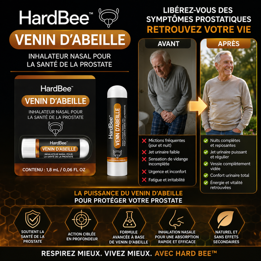 HardBee™ Inhalateur au Venin d’Abeille | Obtenez une érection dure comme l’acier en quelques minutes !