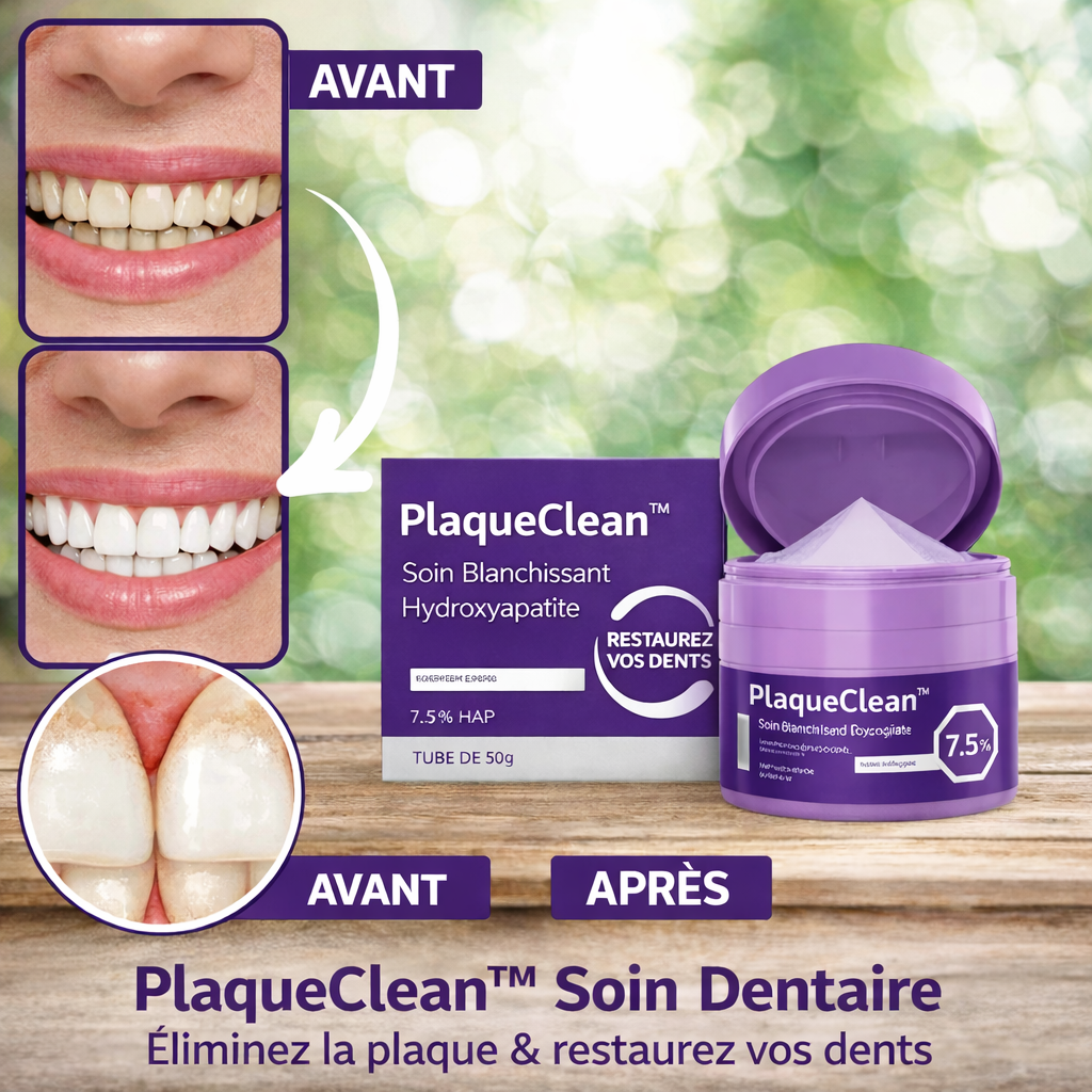 PlaqueClean™ Soin Dentaire | Éliminez 97 % de la plaque et retrouvez un sourire sain en 7 jours !