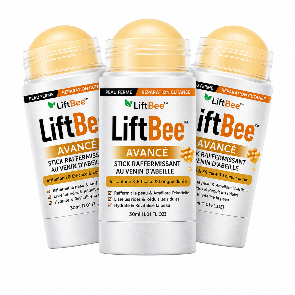 LiftBee™ Stick Raffermissant au Venin d’Abeille | Retendez la peau fripée et lissez les rides sans Botox ni aiguilles !