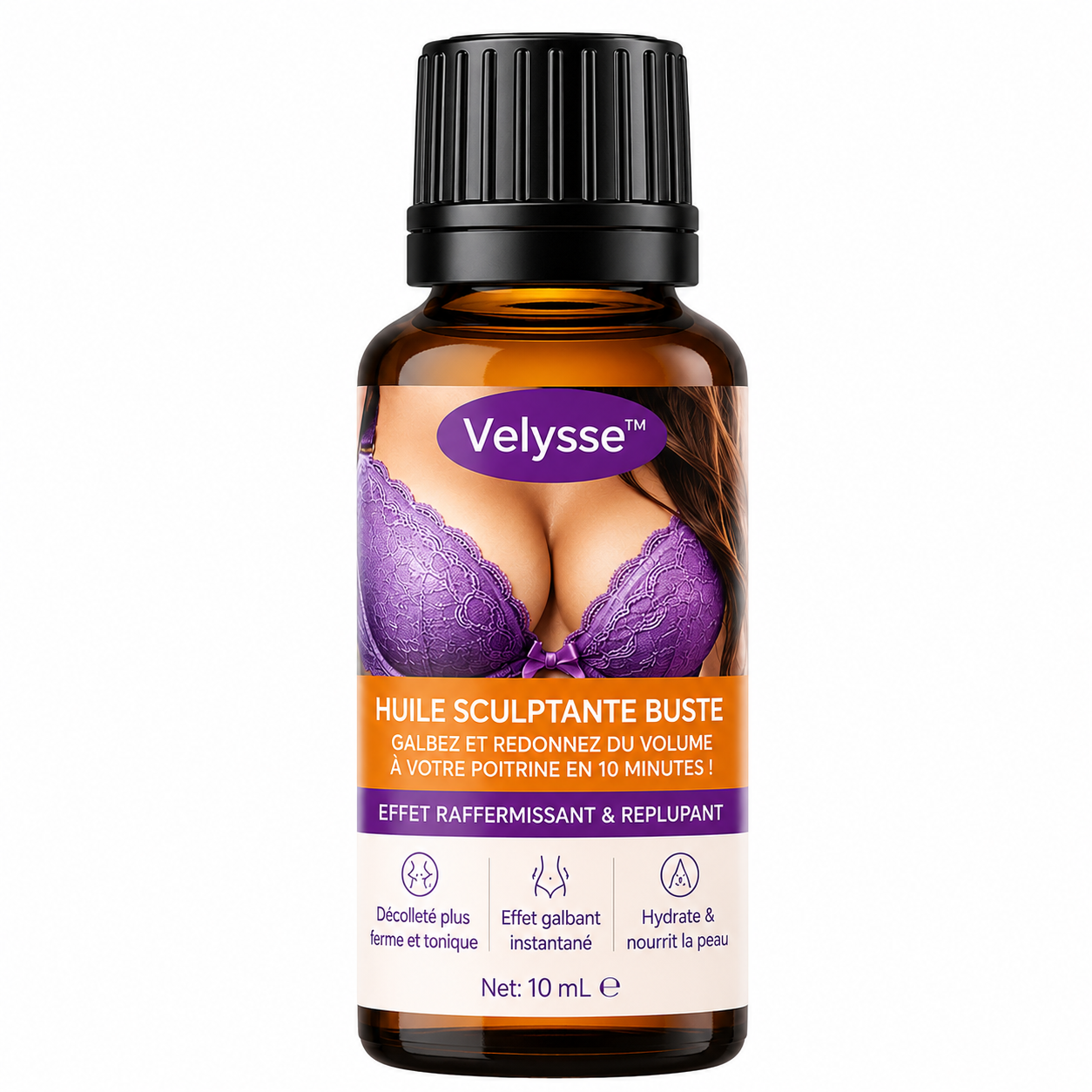 Velysse™ Huile Sculptante Buste | Galbez et redonnez du volume à votre poitrine en 10 minutes !