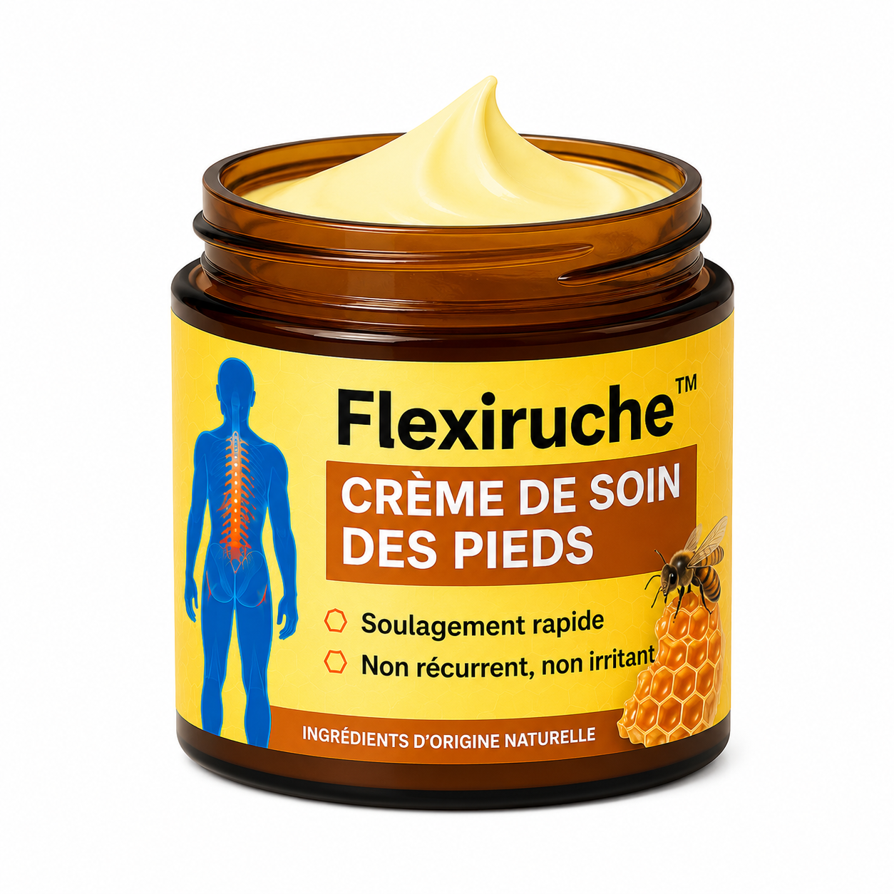 Flexiruche™ Crème Articulaire au Venin d’Abeille | Soulagez vos genoux, dos et épaules en 10 minutes !
