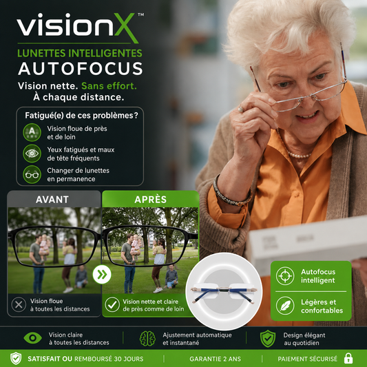 Optivelle™ Lunettes Intelligentes Autofocus | Voyez clair à toutes les distances en 3 secondes !
