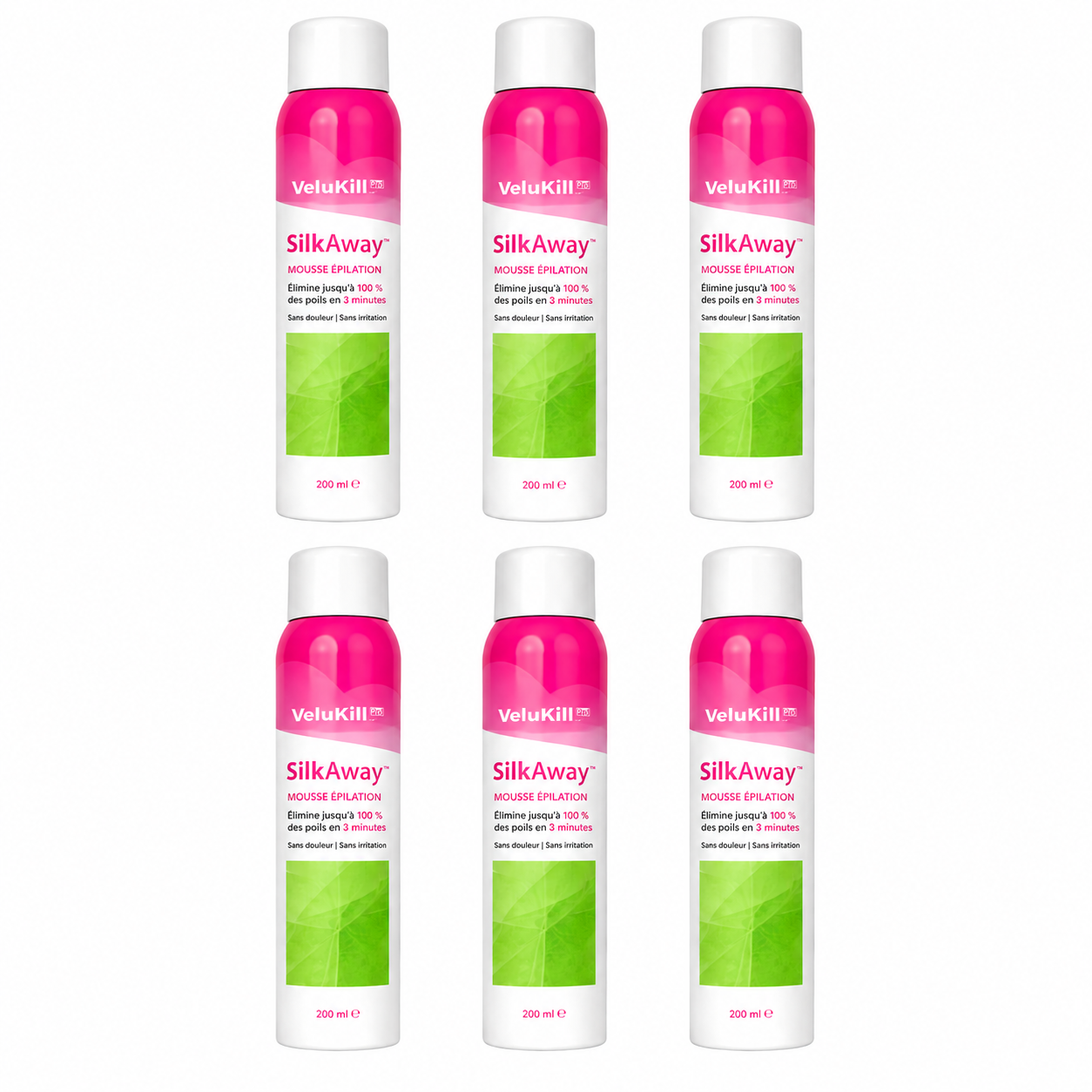 SilkAway™ Mousse Épilation | Éliminez 100 % des poils en 3 minutes, sans douleur ni repousse pendant 21 jours!