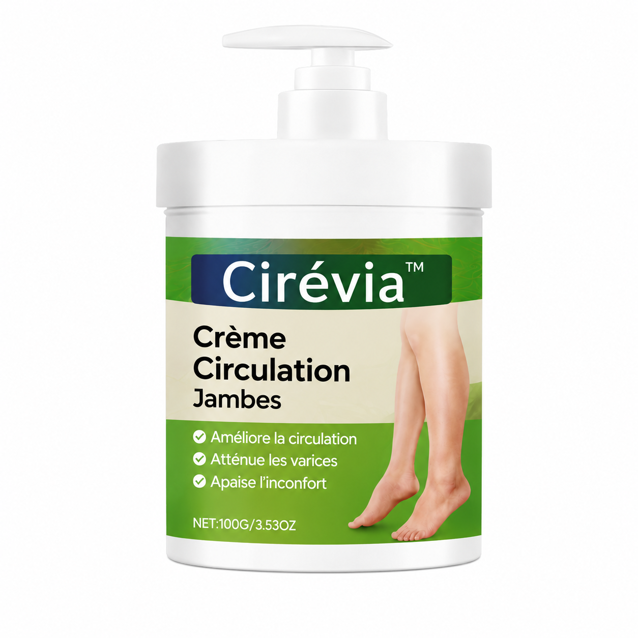 Cirévia™ Crème Circulation Jambes | Éliminez jambes lourdes, douleurs et gonflements en 3 minutes !