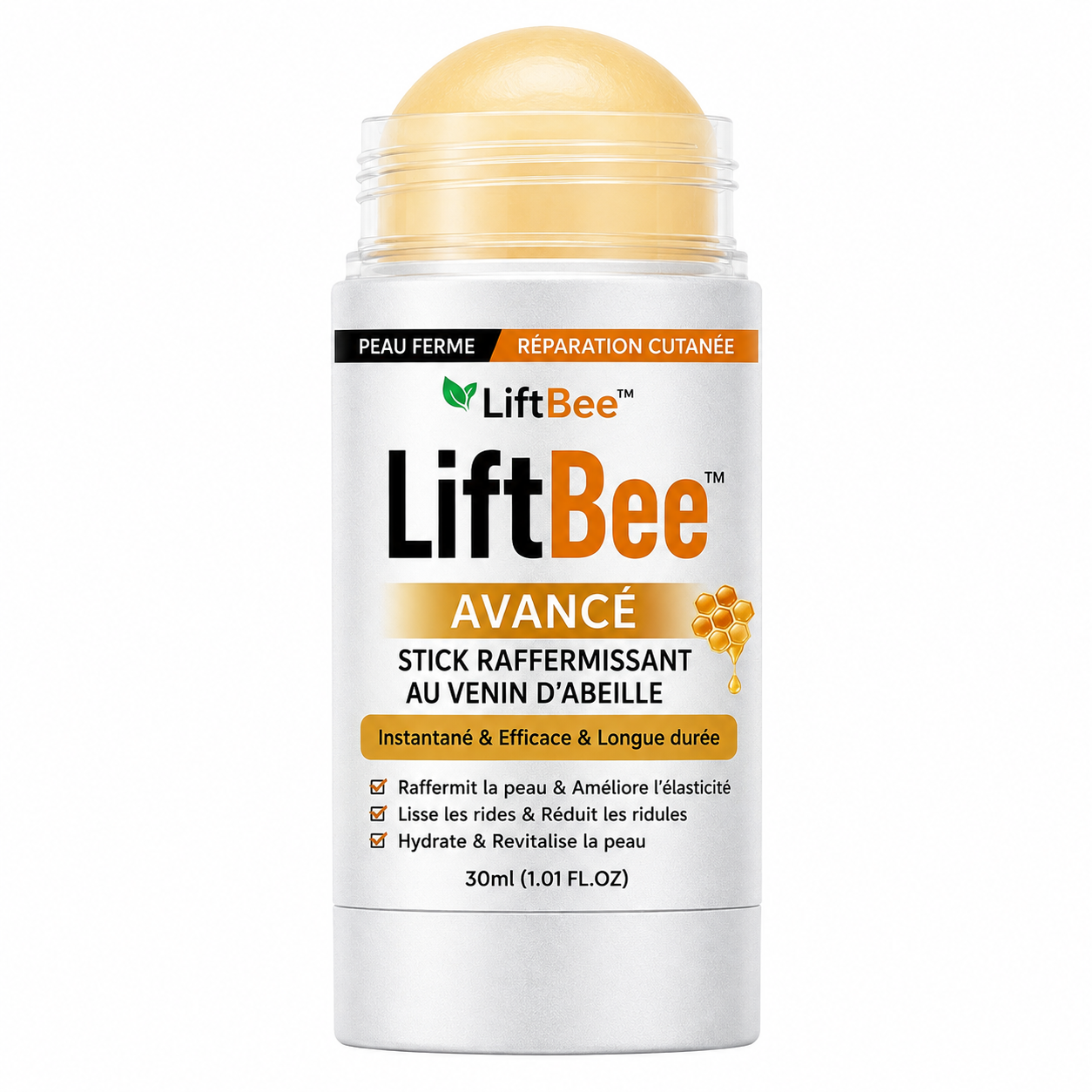 LiftBee™ Stick Raffermissant au Venin d’Abeille | Retendez la peau fripée et lissez les rides sans Botox ni aiguilles !