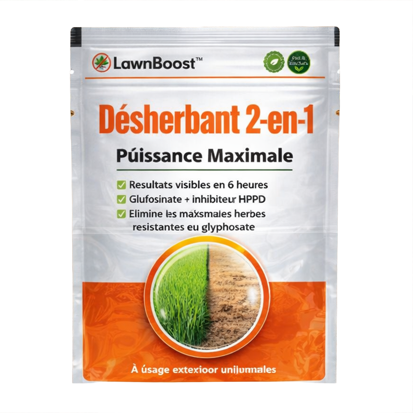LawnBoost™ Désherbant 2-en-1 | Élimine les mauvaises herbes et rend votre pelouse dense et verte en 6 heures !