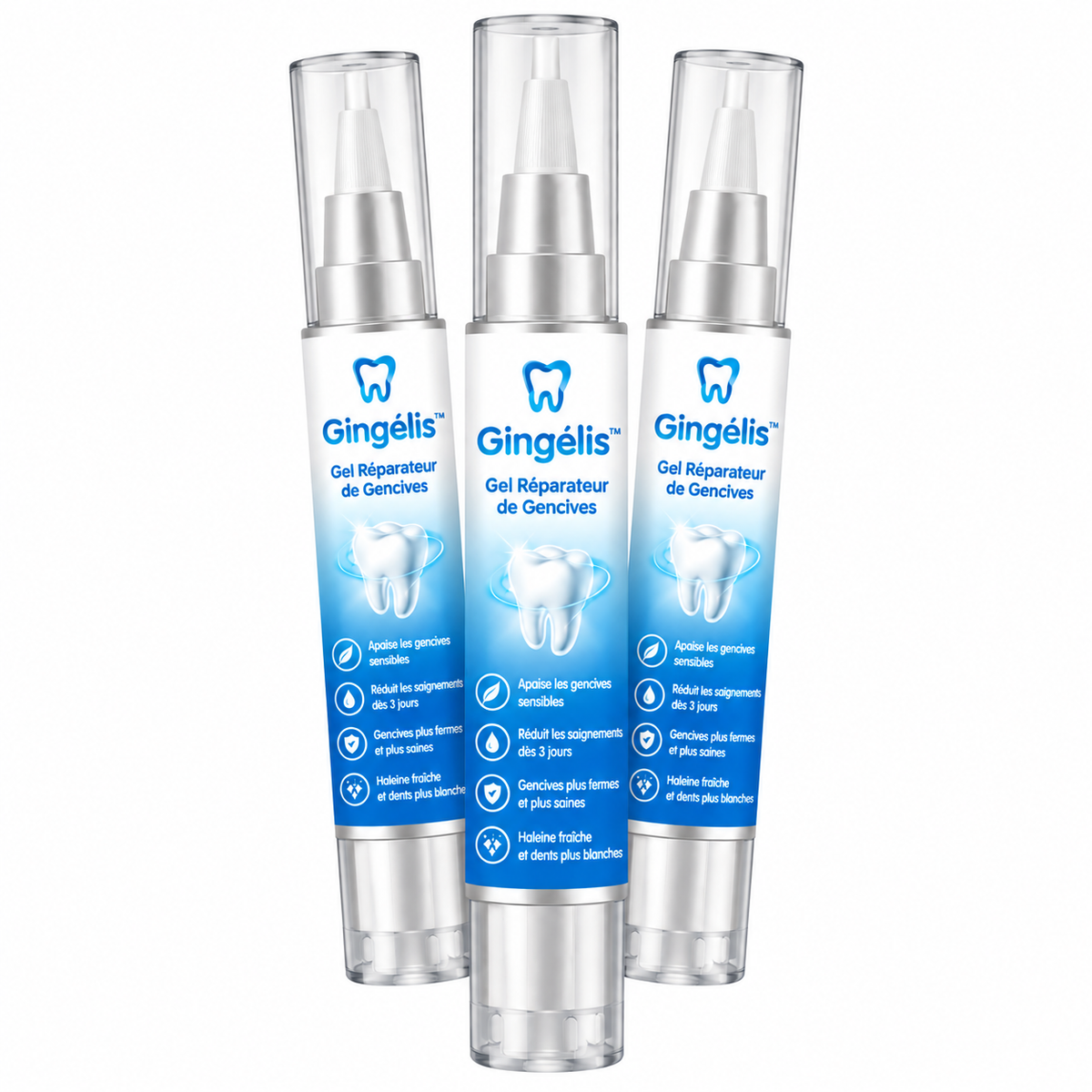 Gingélis™ Gel Réparateur de Gencives | Restaure vos gencives et blanchit vos dents en seulement 3 jours !