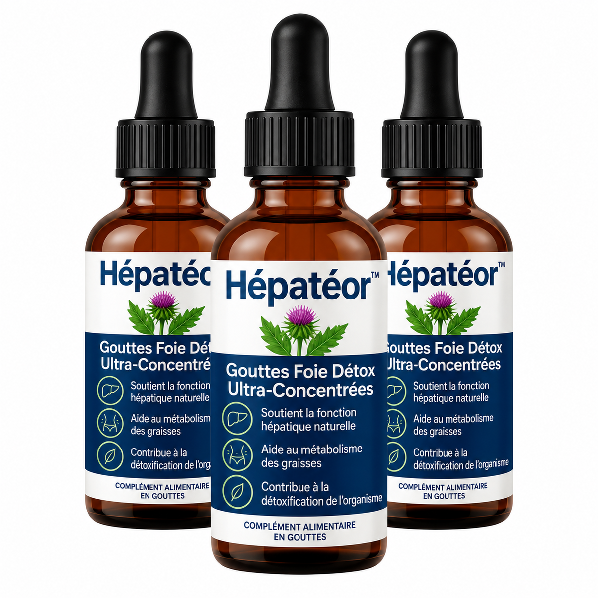 Hépatéor™ Gouttes Foie Détox Ultra-Concentrées | Décrassez votre foie et déclenchez une perte de 5 kg en 7 jours !