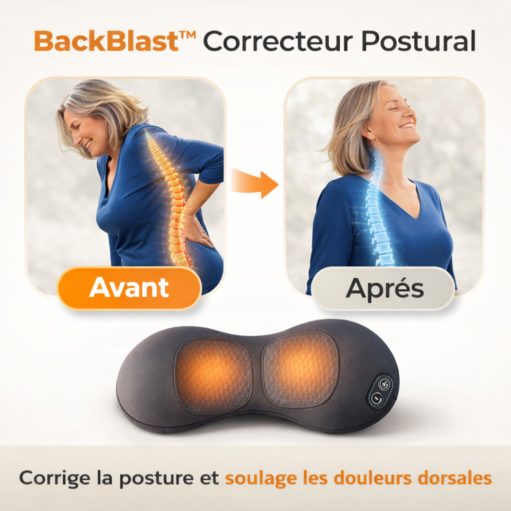 BackBlast™ Correcteur Postural | Éliminez 99 % des douleurs et redressez votre colonne en quelques minutes !