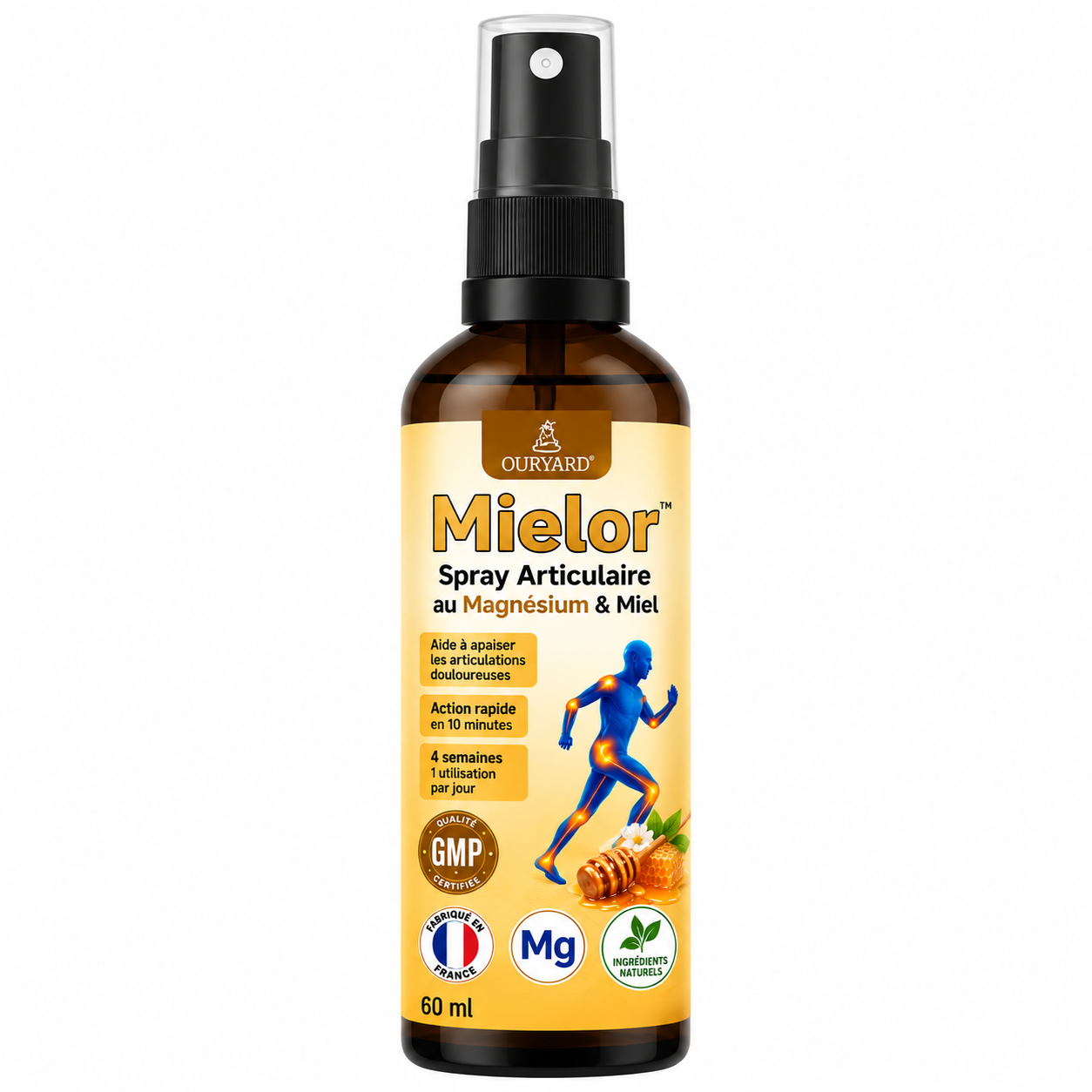 Mielor™ Spray Articulaire au Magnésium & Miel | Répare vos articulations douloureuses en 10 minutes!