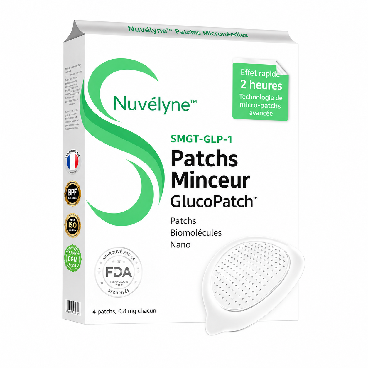 Minévia™ Patchs Minceur Nano Microneedle SMGT-GLP-1 | Élimine les toxines et fait perdre du poids en 10 minutes !