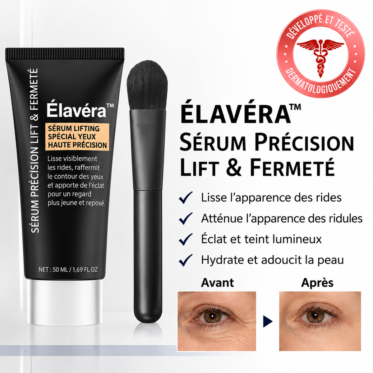Élavéra™ Sérum Lifting Intégral Haute Fermeté | Efface vos rides et retend la peau en 7 minutes chrono !