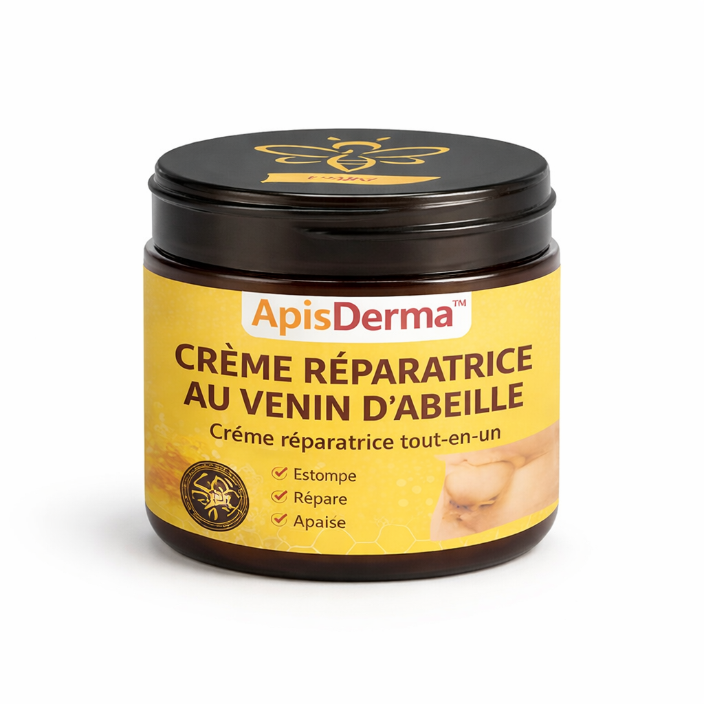 ApisDerma™ Crème Réparatrice au Venin d’Abeille | Élimine eczéma, boutons et rougeurs dès la première application!