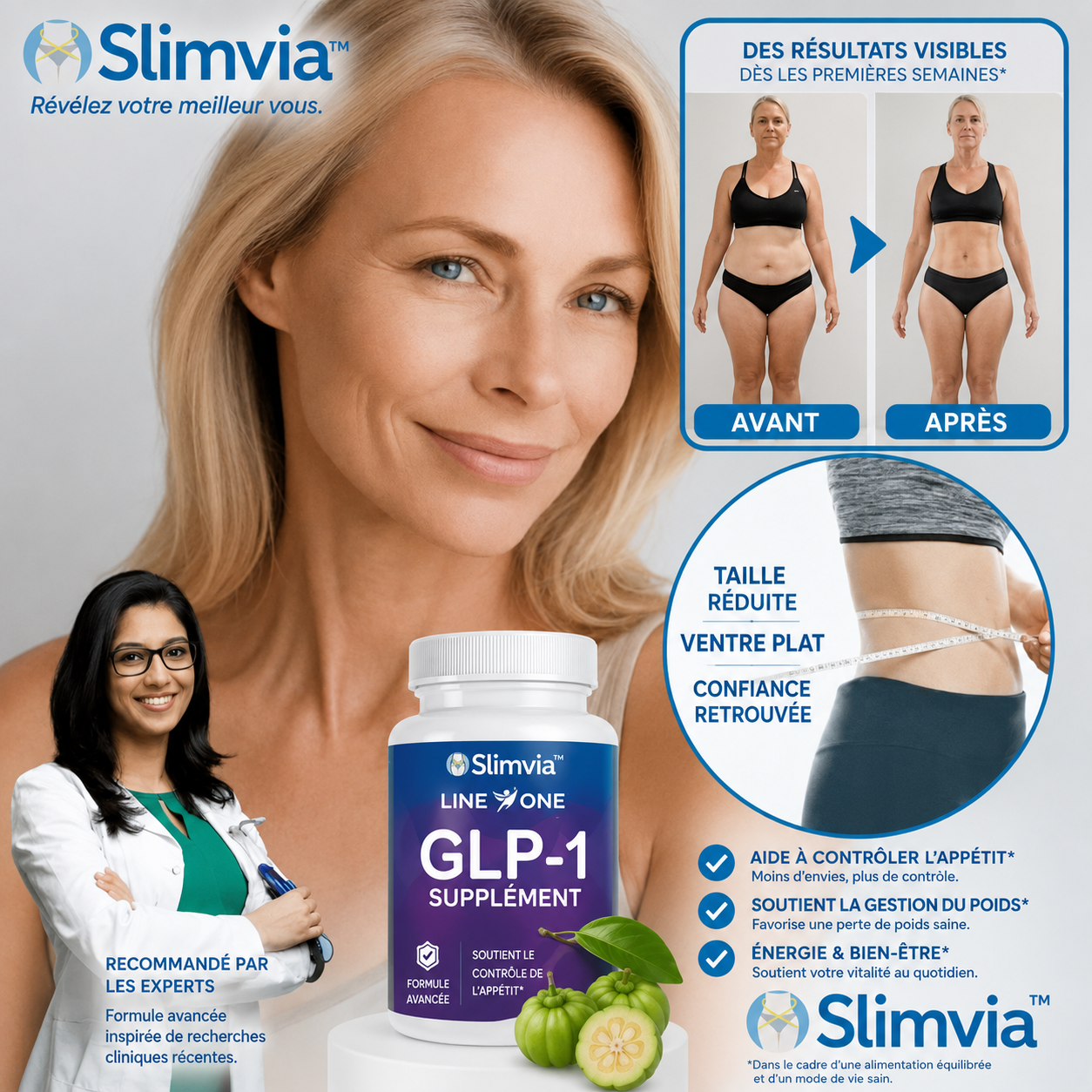 Slimvia™ Gélules Minceur GLP-1 | Activez la perte de poids sans injections, sans ordonnance ni régime extrême !