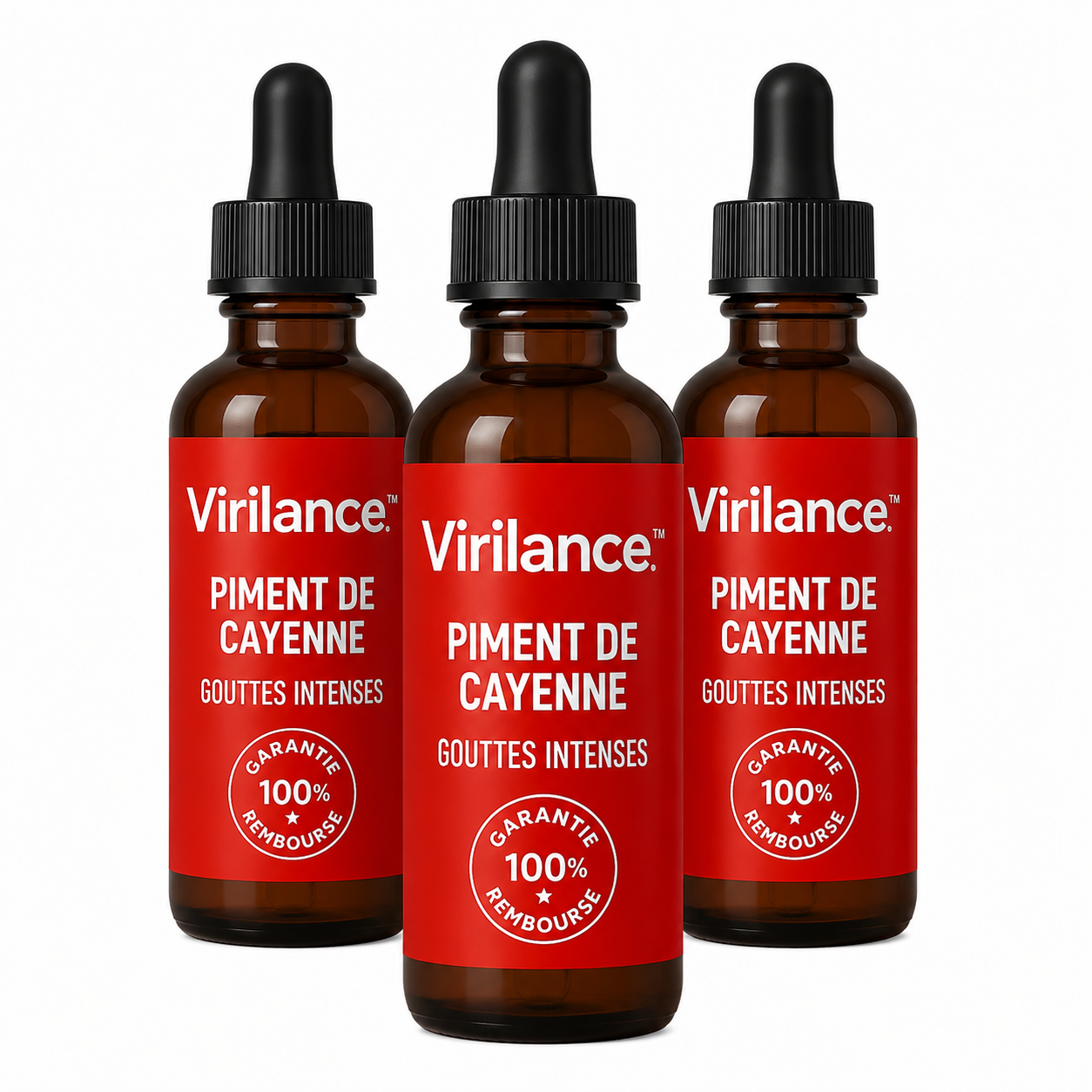 Virilance™ Gouttes Intenses au Piment de Cayenne | Retrouvez une érection en 3 minutes!