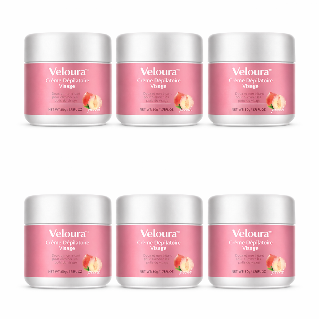 Veloura™ Crème Dépilatoire Visage | Une peau parfaitement lisse en 5 minutes chrono !