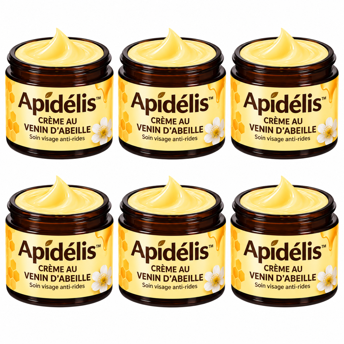 Apidélis™ Crème Anti-Âge au Venin d’Abeille | Élimine rides et taches en 3 minutes – approuvé par les dermatologues!