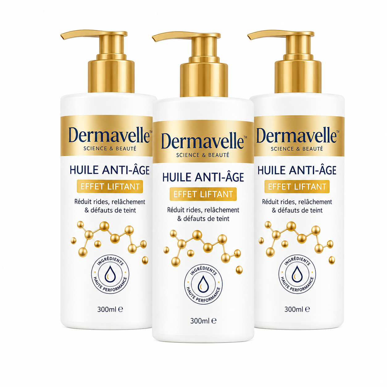 Dermavelle™ Huile Anti-Âge | Lifte votre peau et élimine le relâchement jusqu’à 98 % en seulement 24 heures !