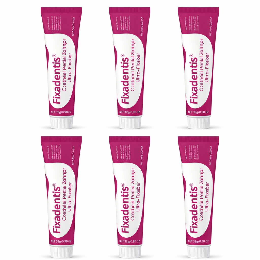Fixadentis™ Colle Prothèse Dentaire Ultra-Fixation | Maintien 24h sans bouger, mangez et parlez en toute confiance !