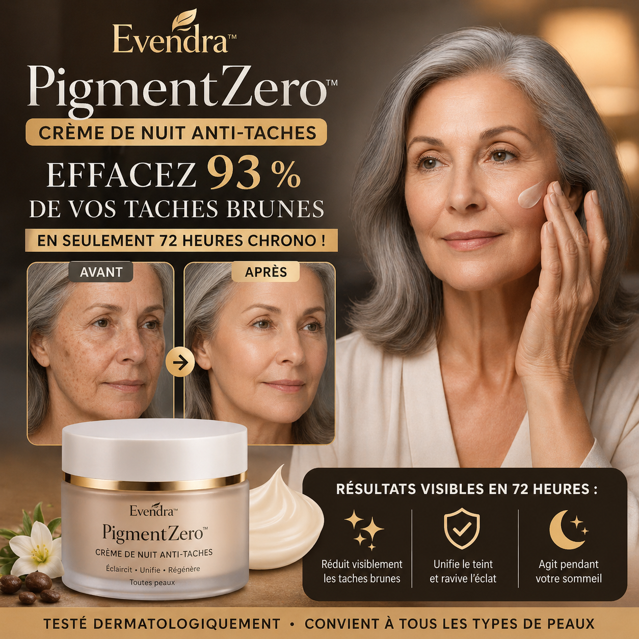 PigmentZero™ Anti-Dark Spot Night Cream | Erase 93% of your dark spots in just 72 hours!
