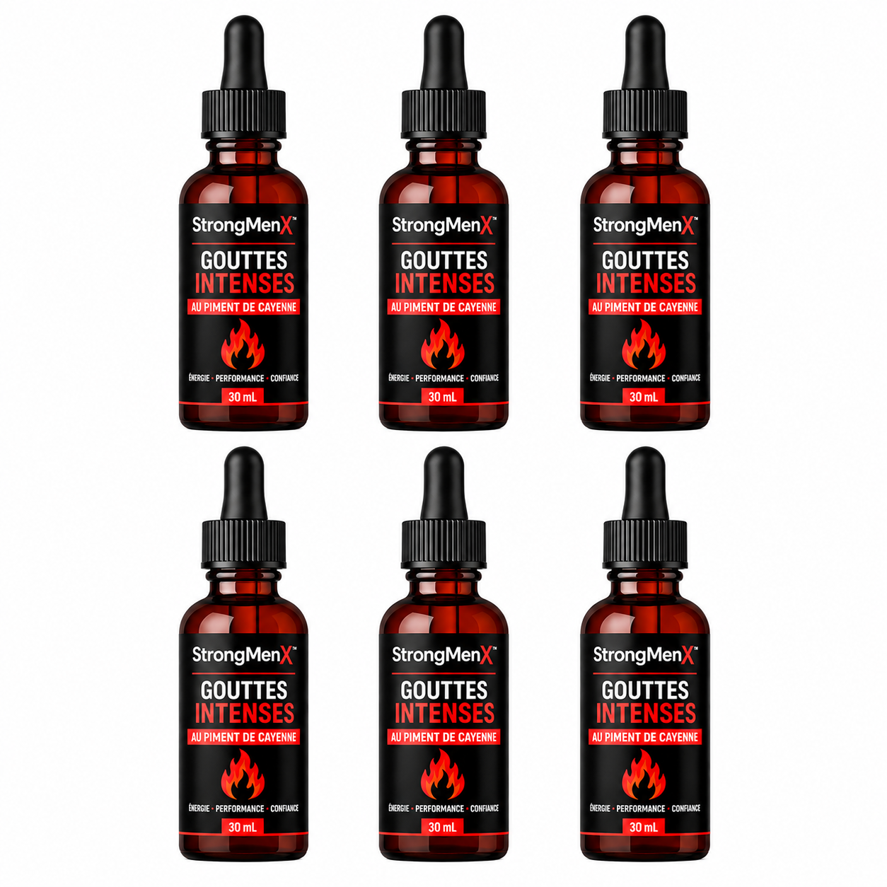 StrongMenX™ Gouttes Intenses au Piment de Cayenne | Retrouvez une érection en 3 minutes chrono !