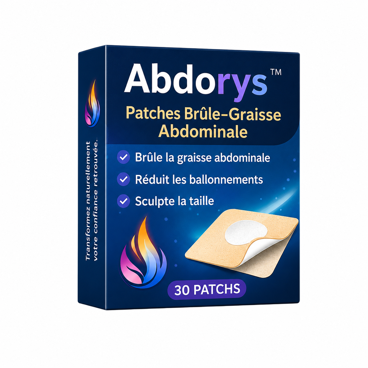 Abdorys™ Patchs Brûle-Graisse Abdominale | Perdez jusqu’à 3,2 kg en seulement 5 jours !