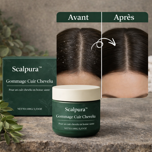 Scalpura™ Gommage Cuir Chevelu | Éliminez le psoriasis et les démangeaisons en quelques jours !