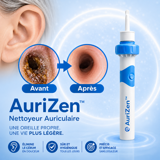 AuriZen™ Nettoyeur Auriculaire | Éliminez 95 % du cérumen en 60 secondes chrono!
