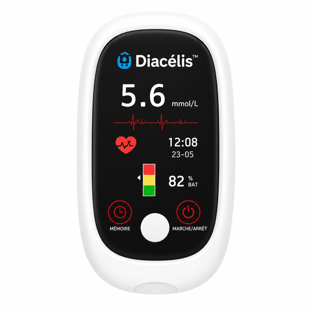Diacélis™ Capteur Glycémique Laser Intelligent | Contrôlez votre taux en 5 secondes, sans piqûres ni douleur !