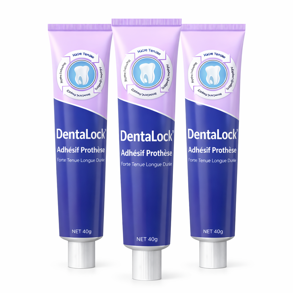 DentaLock™ Adhésif Prothèse | Fixez votre dentier pendant 96 heures sans bouger !
