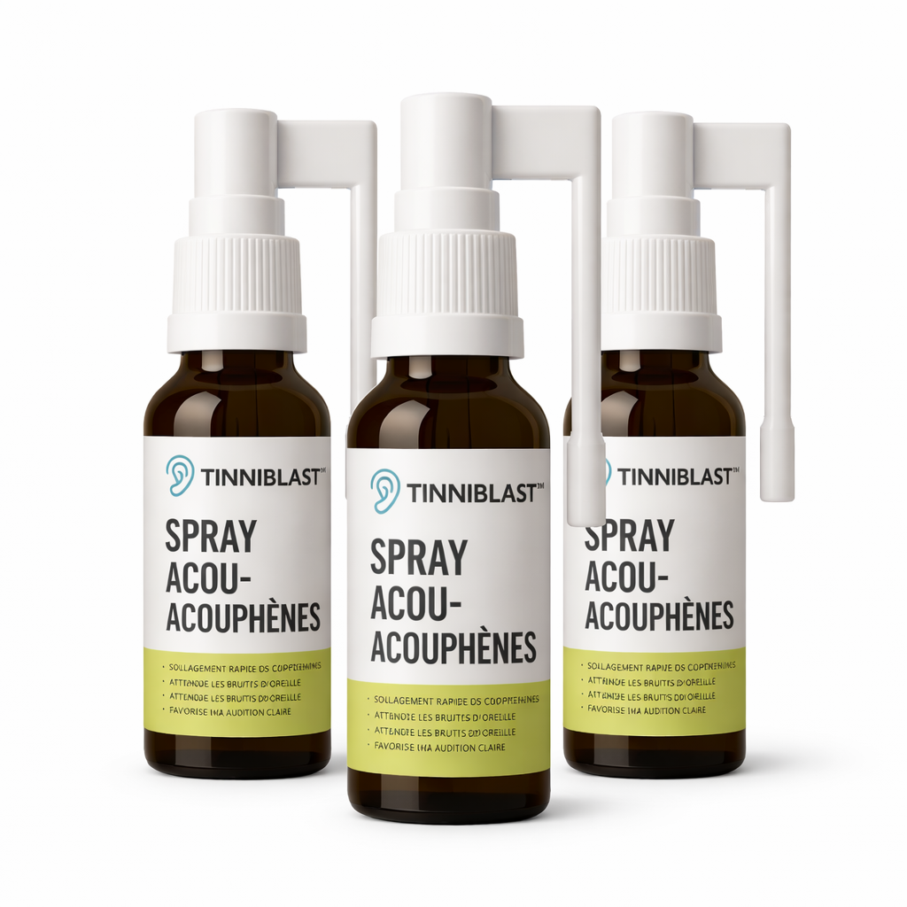 TinniBlast™ Spray Acouphènes | Éliminez les sifflements et bourdonnements en seulement 7 jours !
