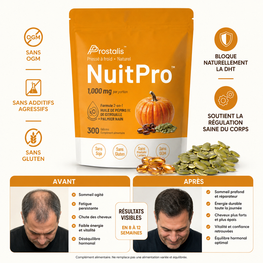 NuitPro™ Gélules Prostate | Réduit les troubles urinaires liés aux problèmes de la prostate jusqu’à 94% en 2 semaines !