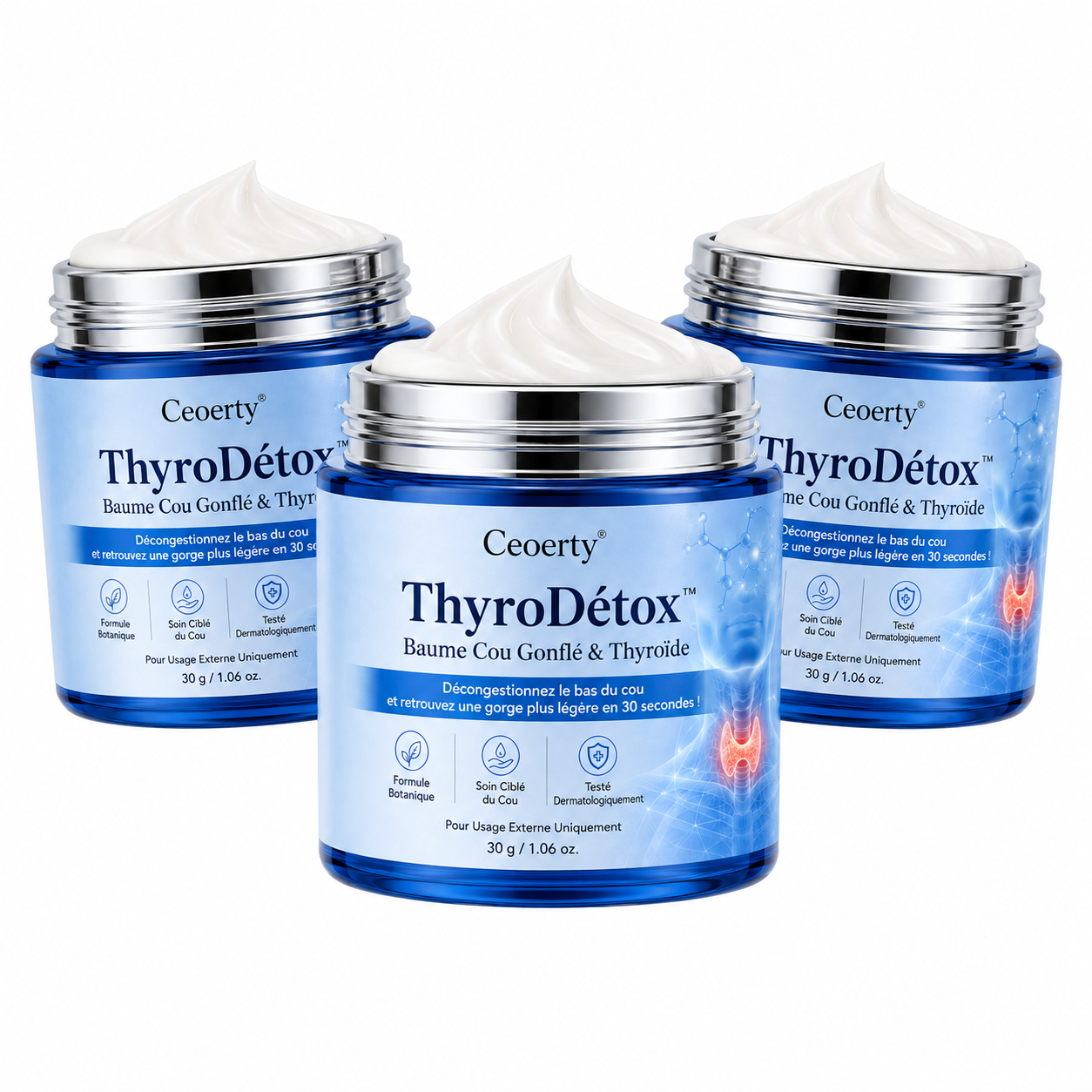 ThyroDétox™ Baume Cou Gonflé & Thyroïde | Décongestionnez le bas du cou et retrouvez une gorge plus légère en 30 secondes !