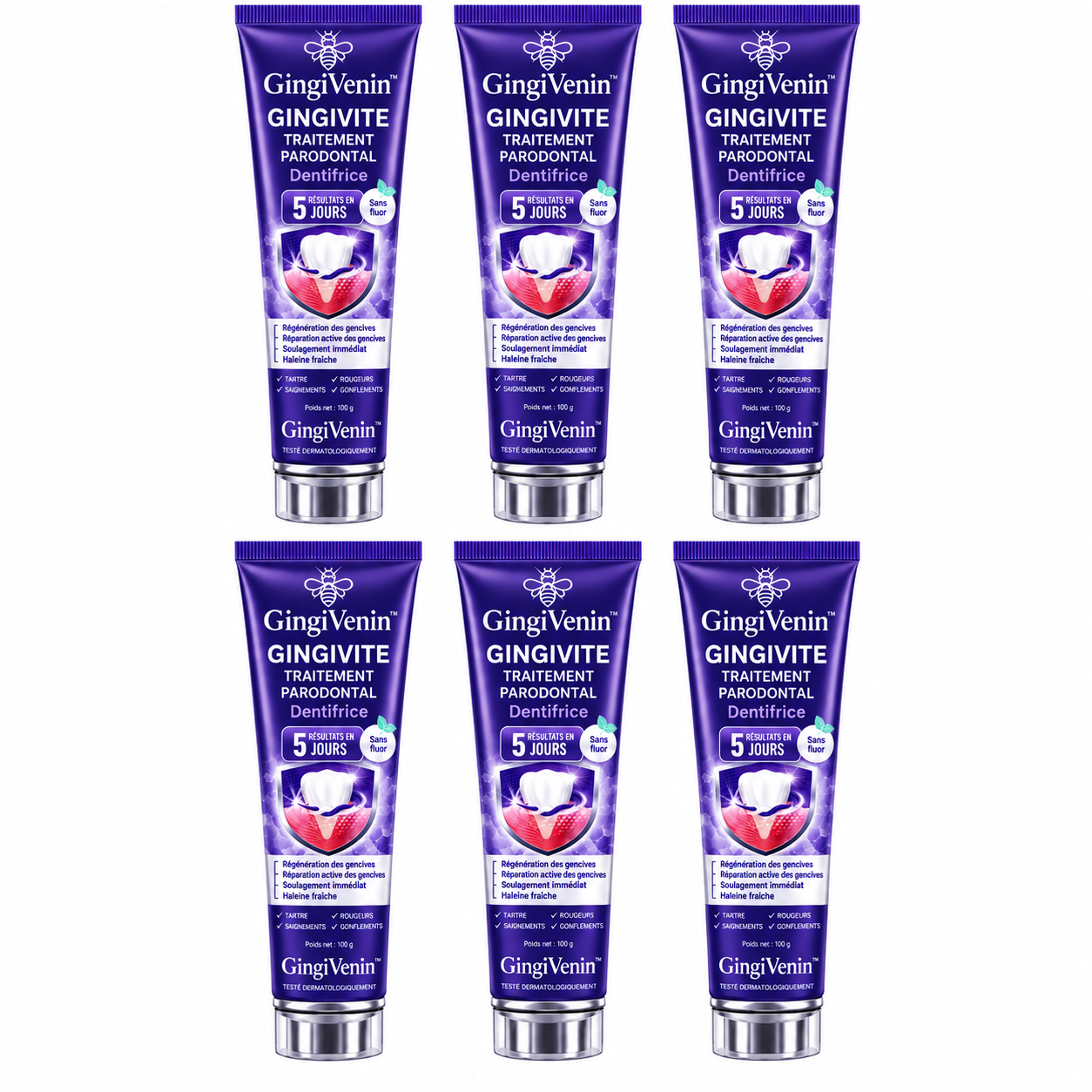 GingiVenin™ Dentifrice Gencives au Venin d’Abeille | Stoppez les saignements et raffermissez vos gencives en 5 jours !