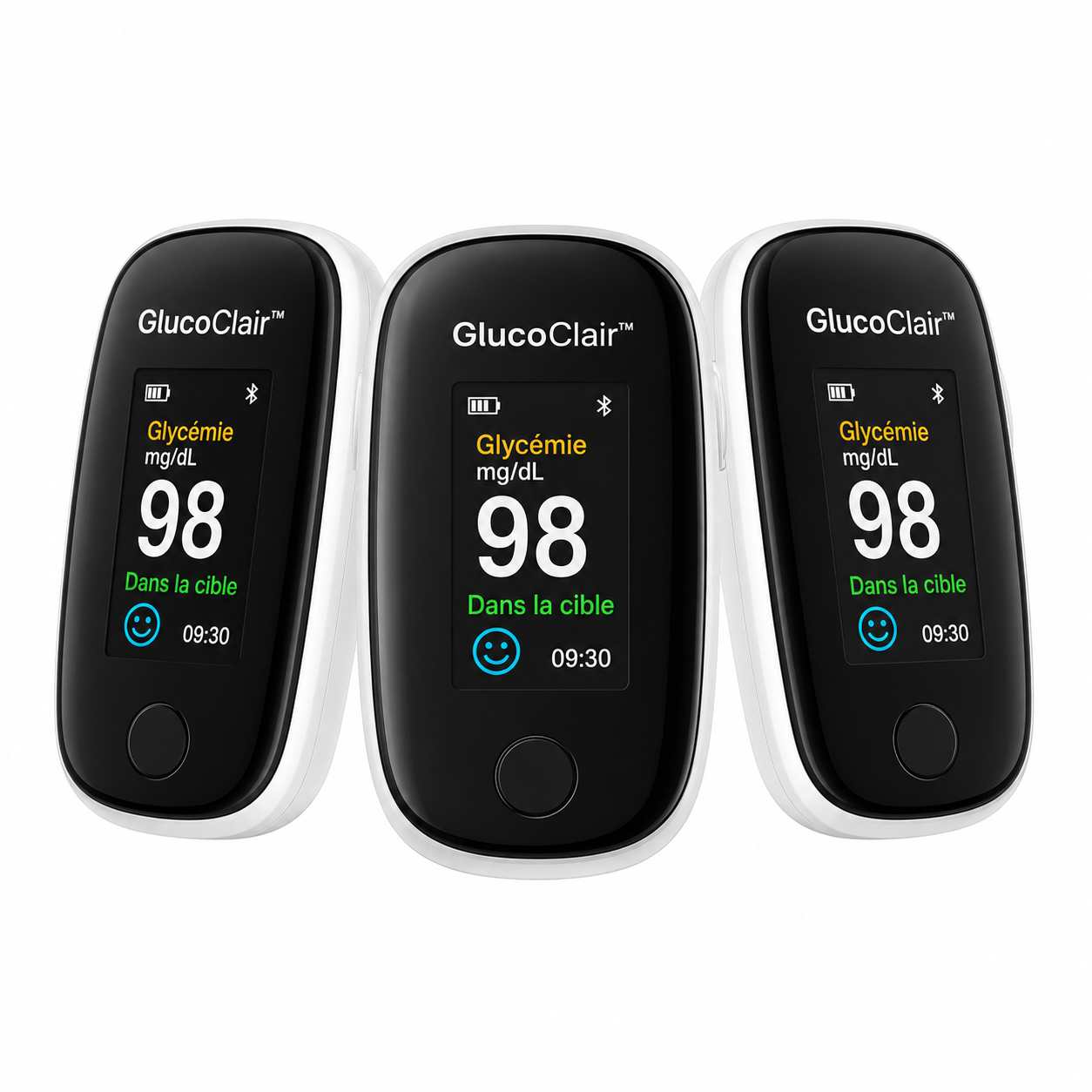 GlucoClair™ Lecteur de Glycémie Sans Piqûre | Contrôlez votre taux de sucre en quelques secondes, sans sang ni douleur !