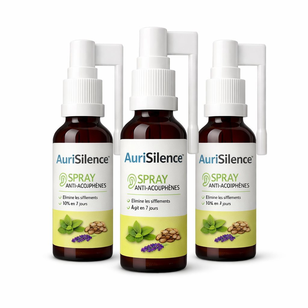 AuriSilence™ Spray Anti-Acouphènes à Action Rapide | Faites taire les sifflements en 7 jours !