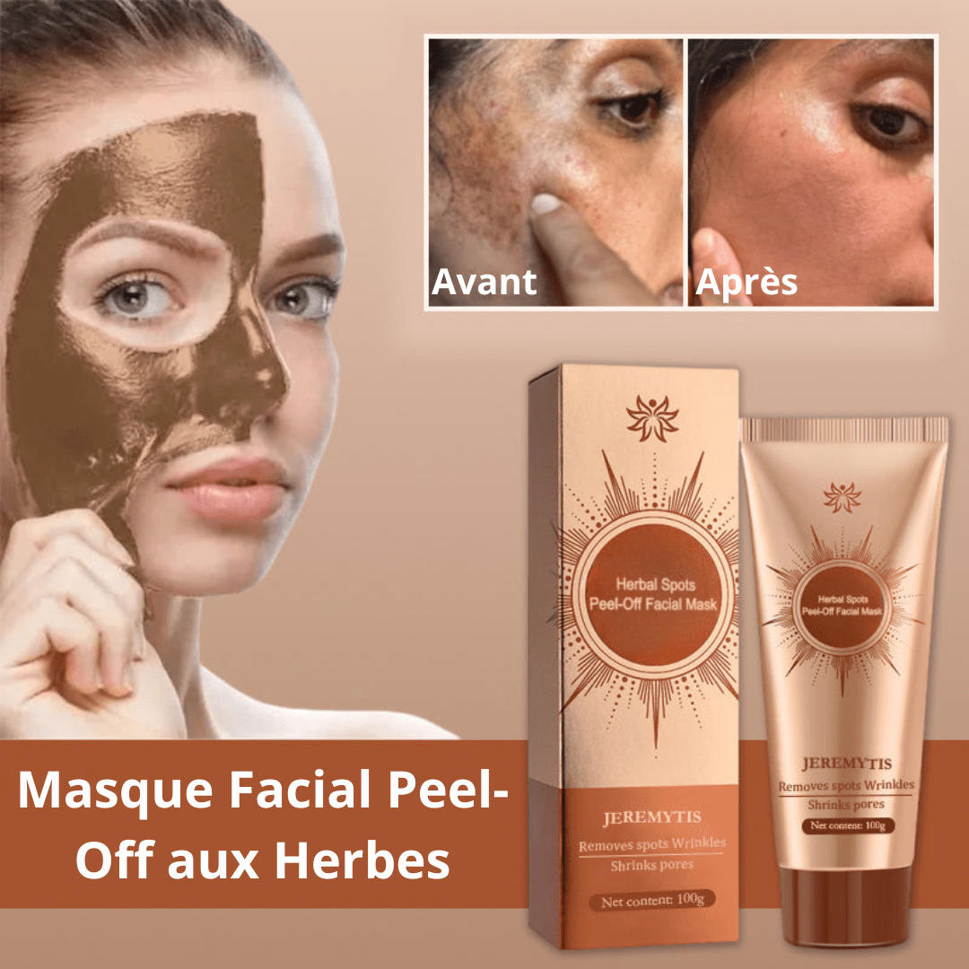 Masque Facial Peel-Off aux Herbes pour les Taches | Élimine les taches de peau en 3 minutes!