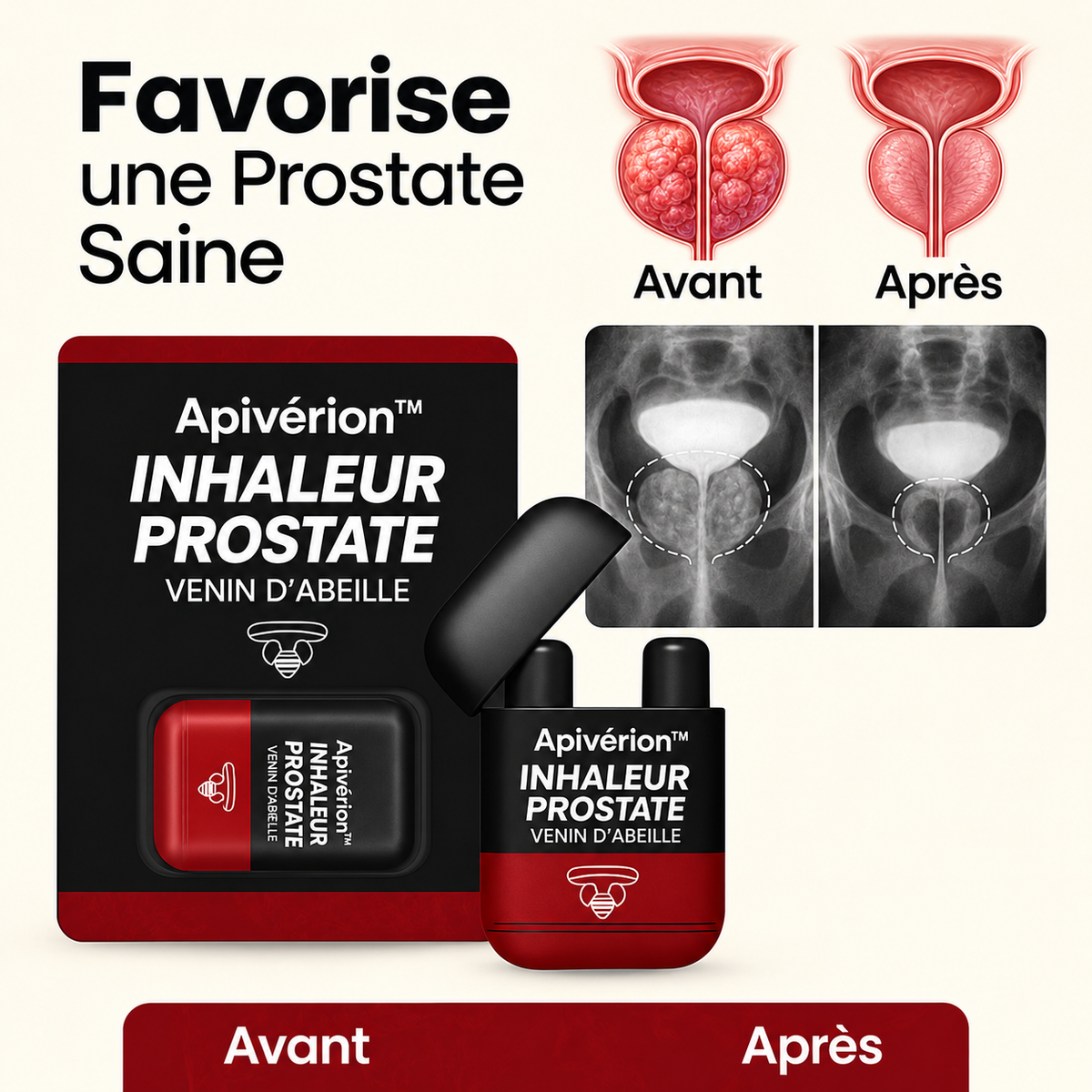 Apivérion™ Inhaleur Prostate au Venin d’Abeille | Retrouvez une érection ferme et immédiate en 3 minutes !