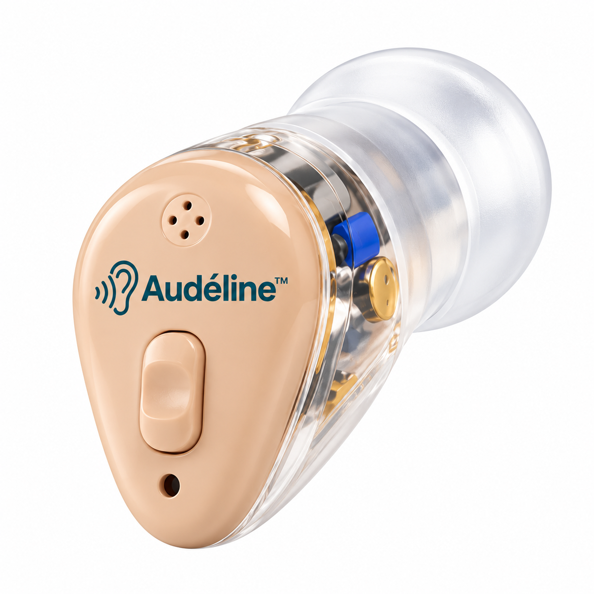 Audéline™ Appareil Auditif Invisible à Technologie TriCore | Entendez parfaitement en 3 secondes, sans aucun sifflement !