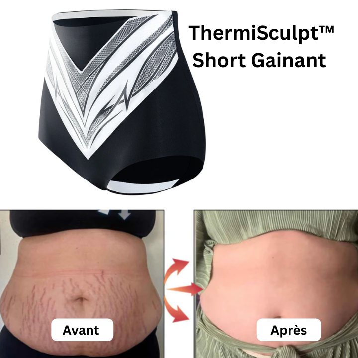 Short Gainant Femme Tourmaline Auto-Chauffant – Fibre De Titane Minceur – Culotte Sculptante Respirante Taille Haute
