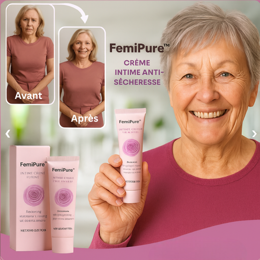 FemiPure™ Crème Intime Anti-Sécheresse | Élimine les douleurs et brûlures vaginales en 4 jours, sans hormones!