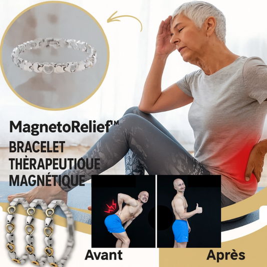 MagnetoRelief™ Bracelet Thérapeutique Magnétique | Stoppe les douleurs chroniques en 24 heures chrono!